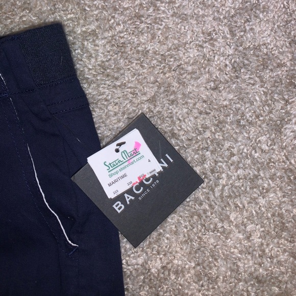 BRAND NWT Baccini Dark Blue & Red Rose shorts sz 4 - Picture 5 of 7